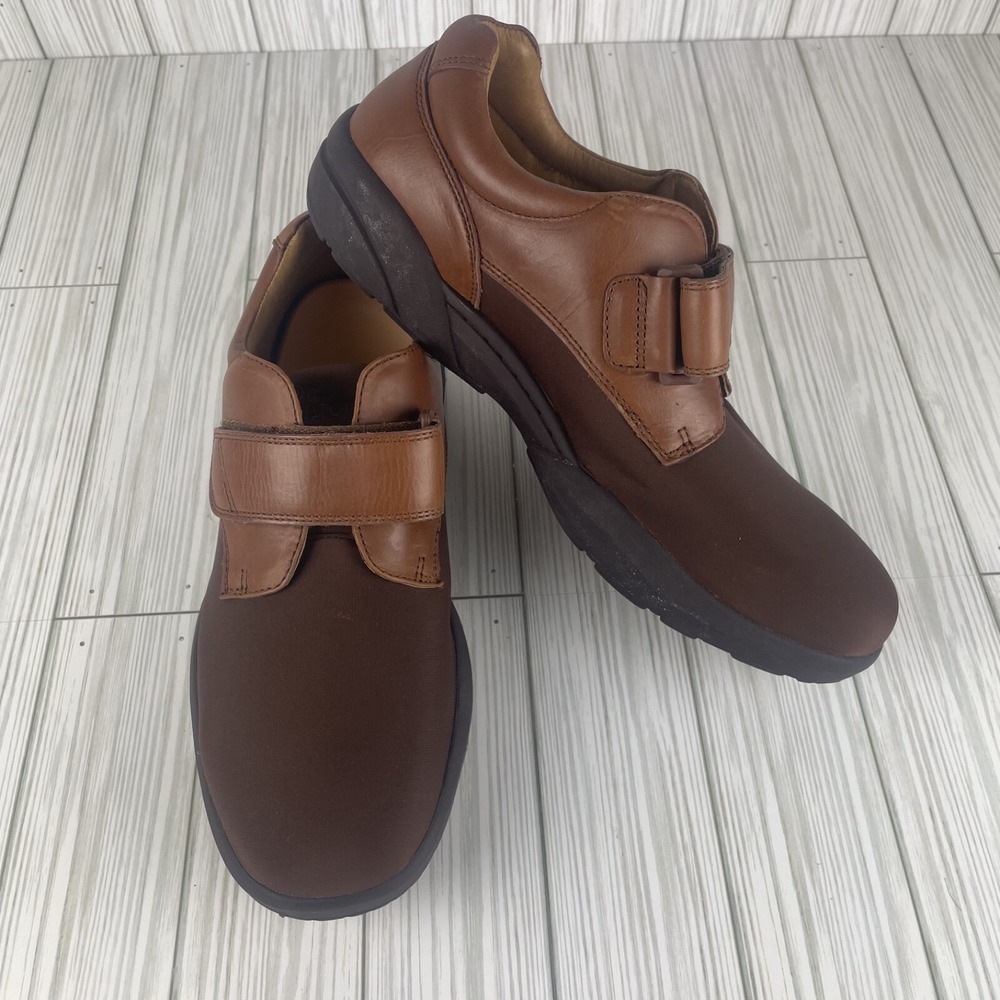 Dr. Comfort Brian Mens Stretchable Diabetic Casual Strap Shoe Brown 6520 Size 11